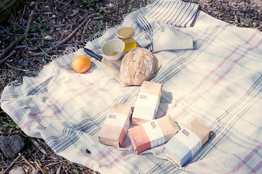 Our little trip into nature with coffee and homemade sourdough bread